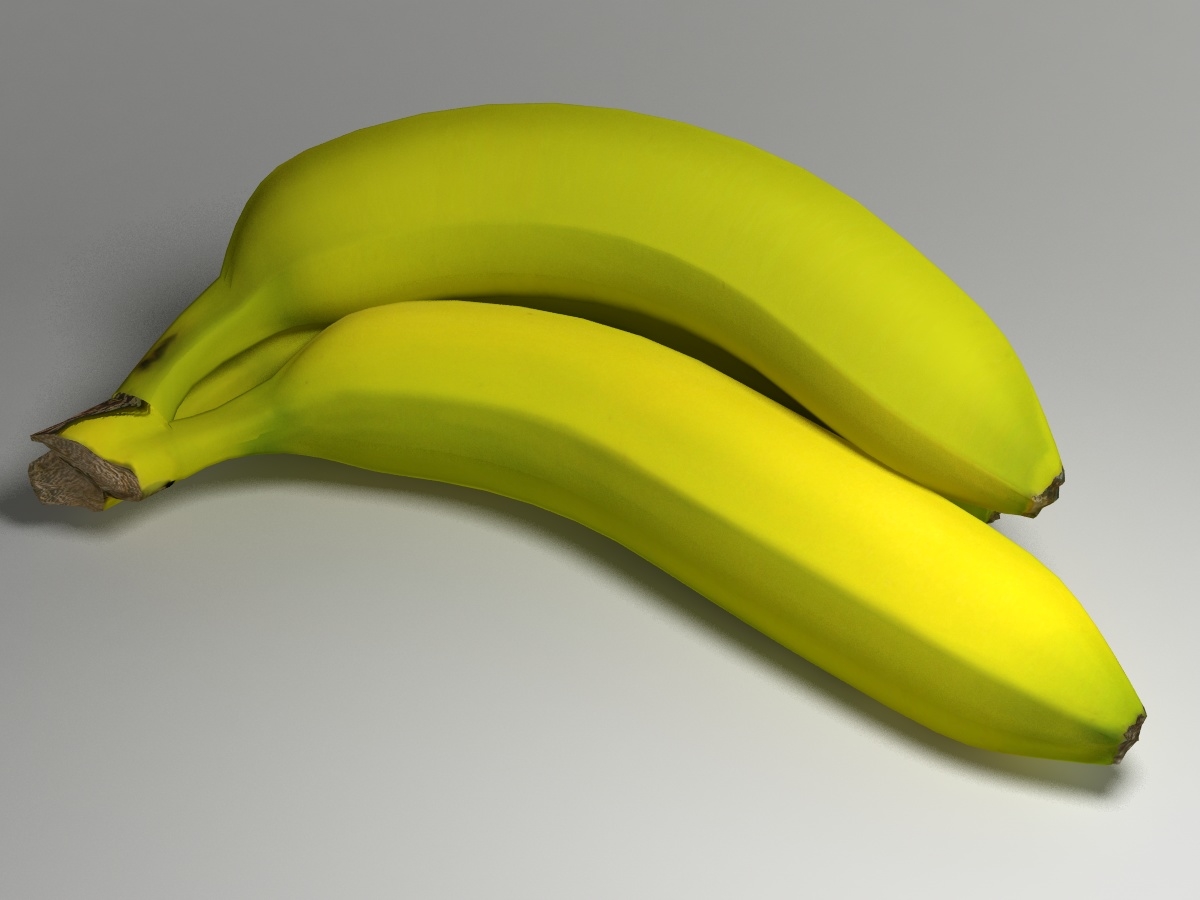 3d green bananas model