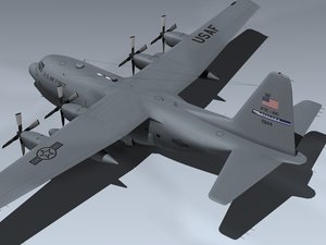 c-130h cargo plane 3d model