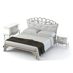 3d classic bedroom set model