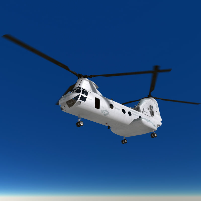 ch-46 sea knight 3d model