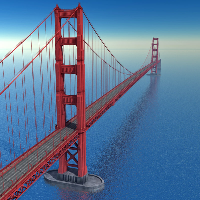 Golden Gate Bridge 3d Model