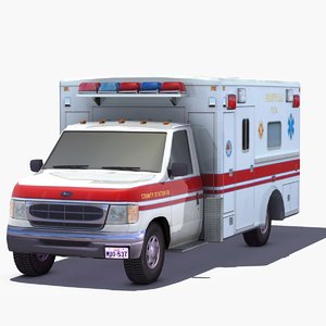 e350 ambulance 3d 3ds