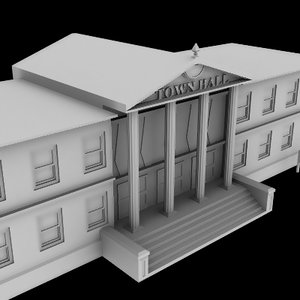 town hall 3d model