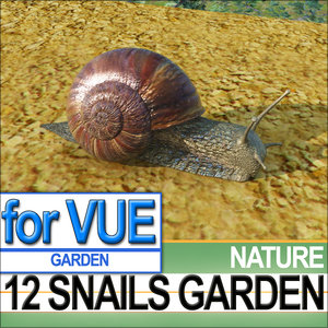 3ds max 12 snails garden