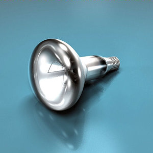 spot light bulb reflection 3d model