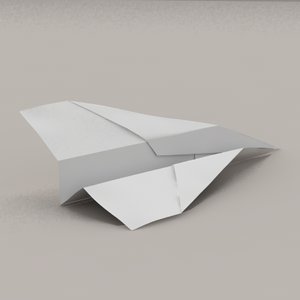 paper plane 3d model