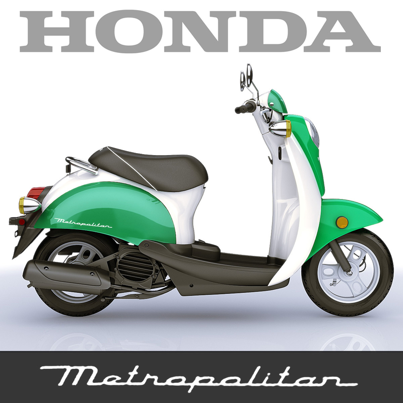 3dsmax scooter honda metropolitan 2010