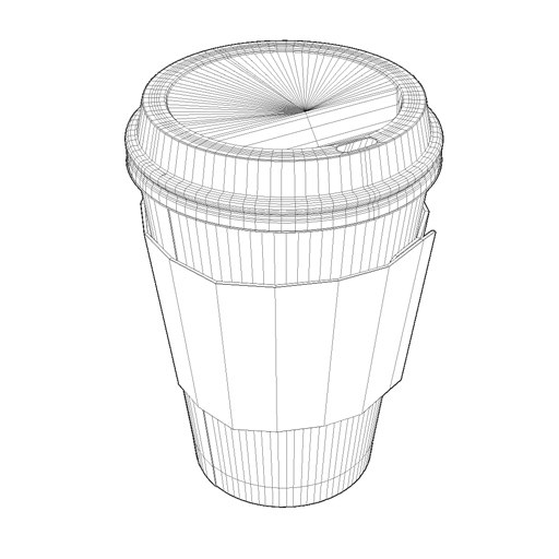 3d paper cup model