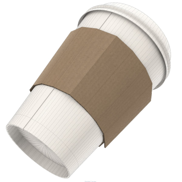 3d paper cup model