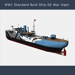 merchant shipping vessels war 3d model
