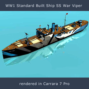ss war viper cargo vessel 3d obj