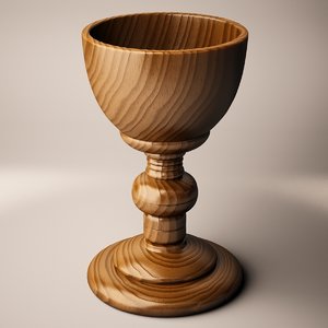 3d chalice wood model