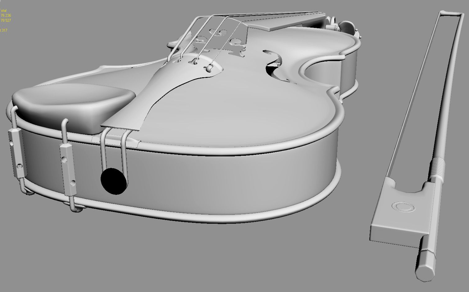 小提琴3d模型