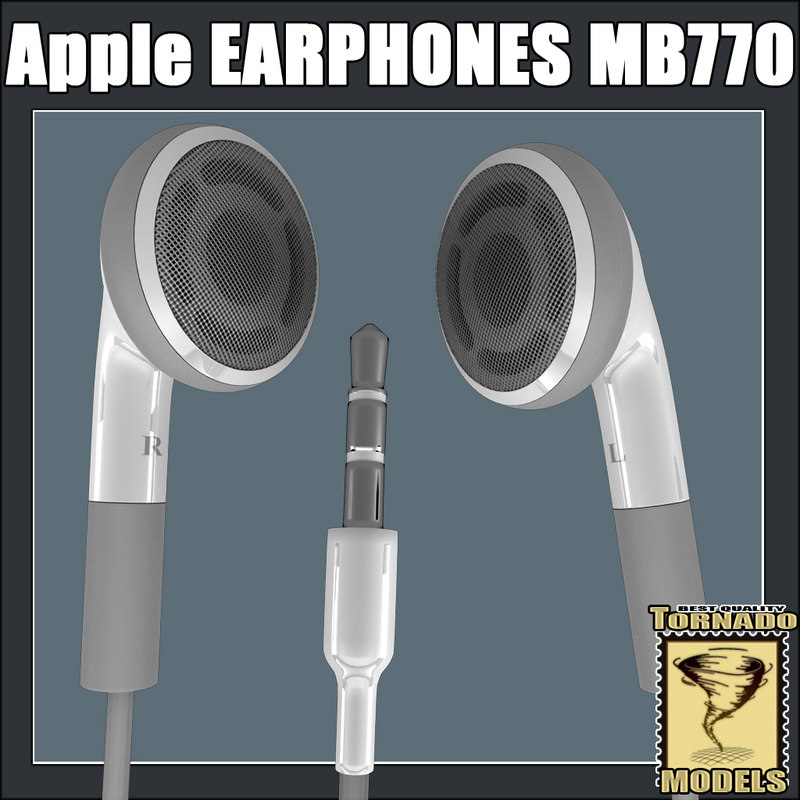 apple earphones mb770 3d lwo
