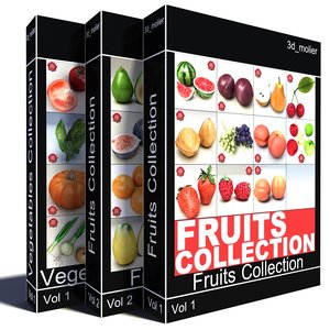 3d fruits vegetables model