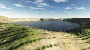 lake terrain landscape 3d model