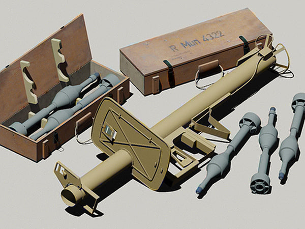 3d model wwii german panzerfaust 150