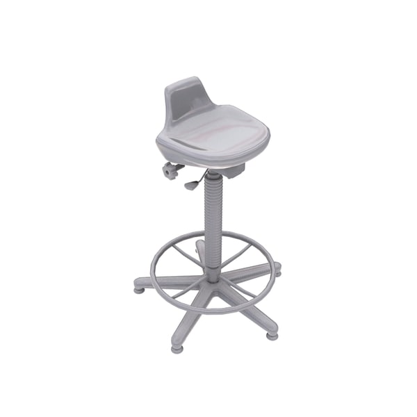 drafting stool chair 3d model