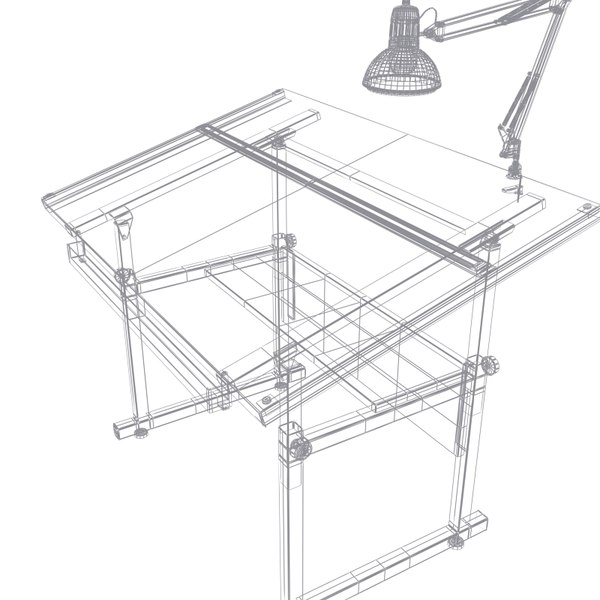 drafting table 3d model
