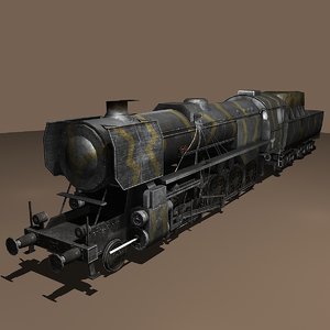 3d max kriegslokomotive baureihe 52 lods