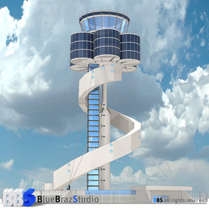 3d sydney airport control tower model