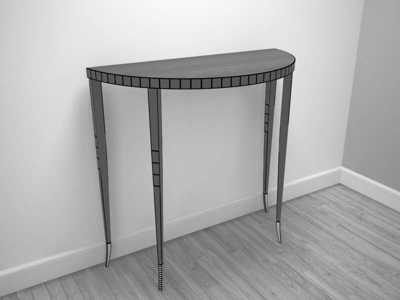 Semi Circular Console Table Model