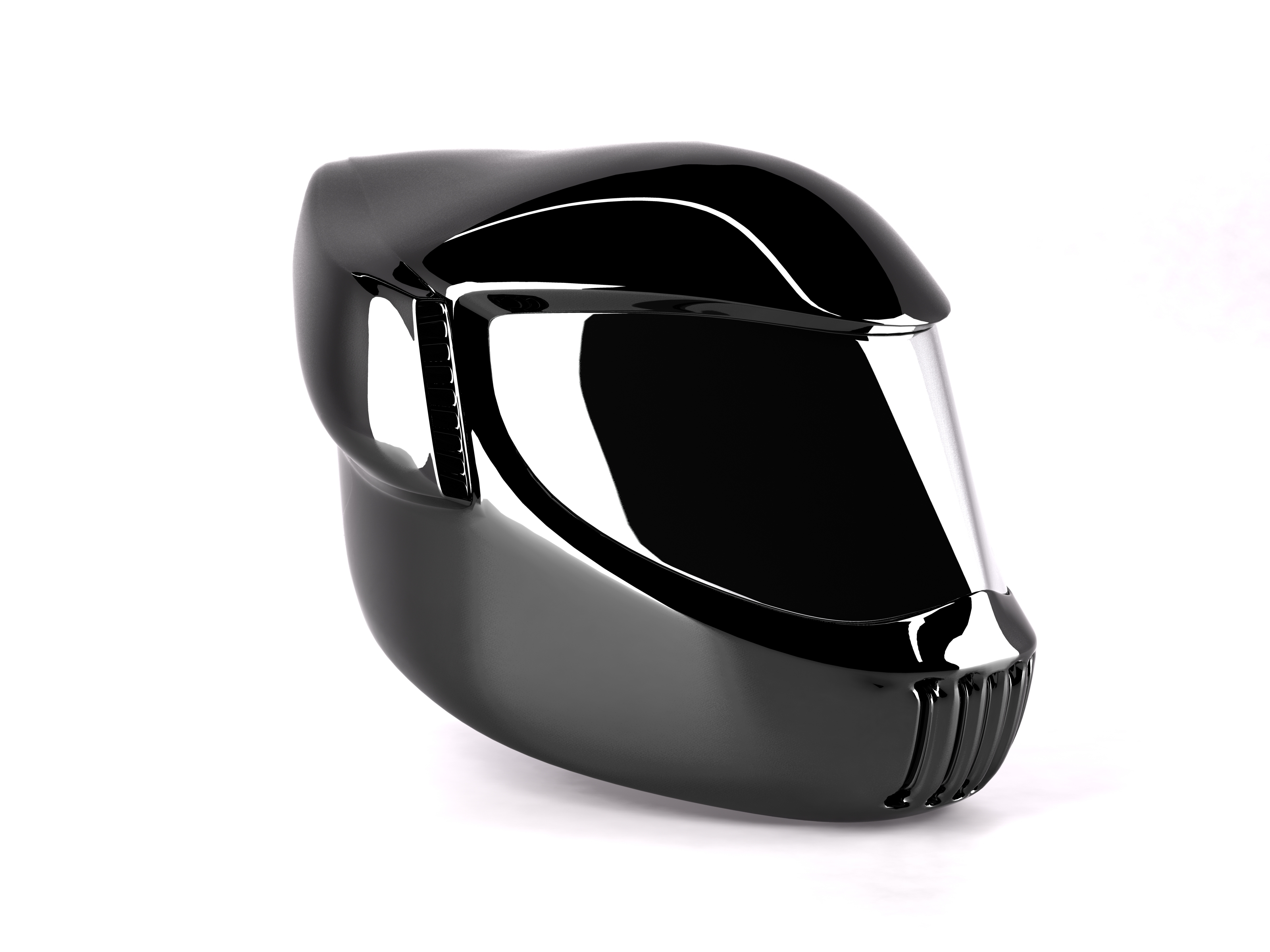 3d futuristic motorcycle helmet model