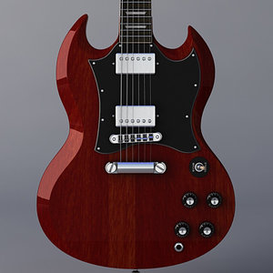 gibson sg electric guitar 3d model