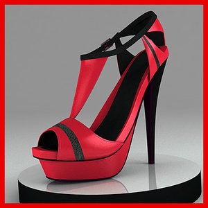3d model heel shoe