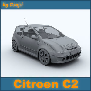 citroen c2 3d model