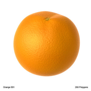 orange fruit 3d model