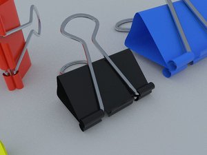 3d binder clips model
