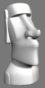 3d moai statue model