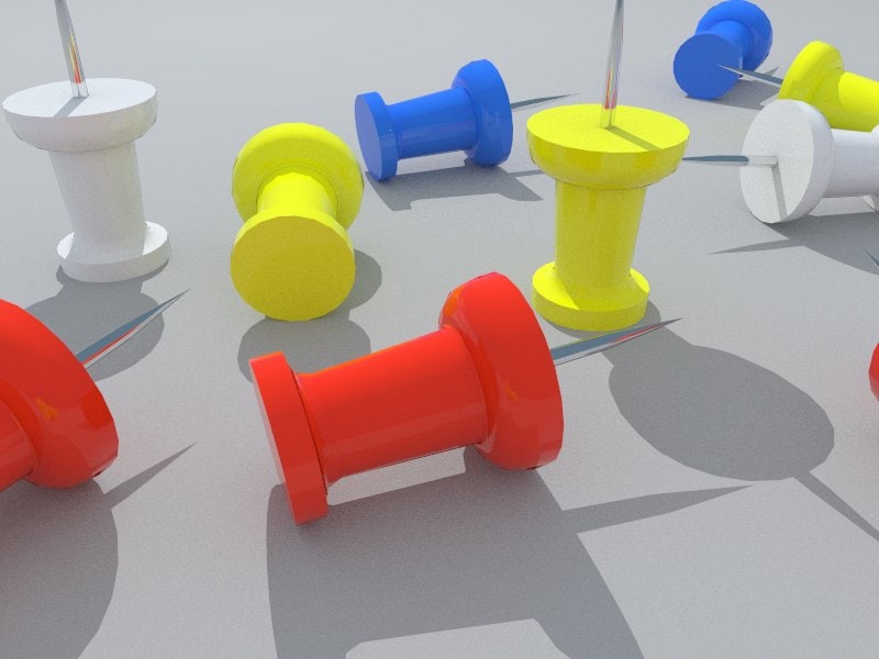 3d push pin model