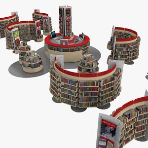 bookstore books 3d model