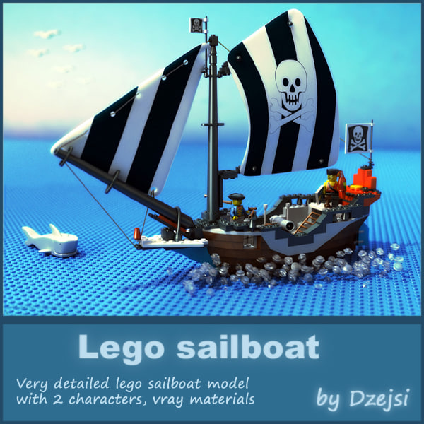 3d lego sailboat