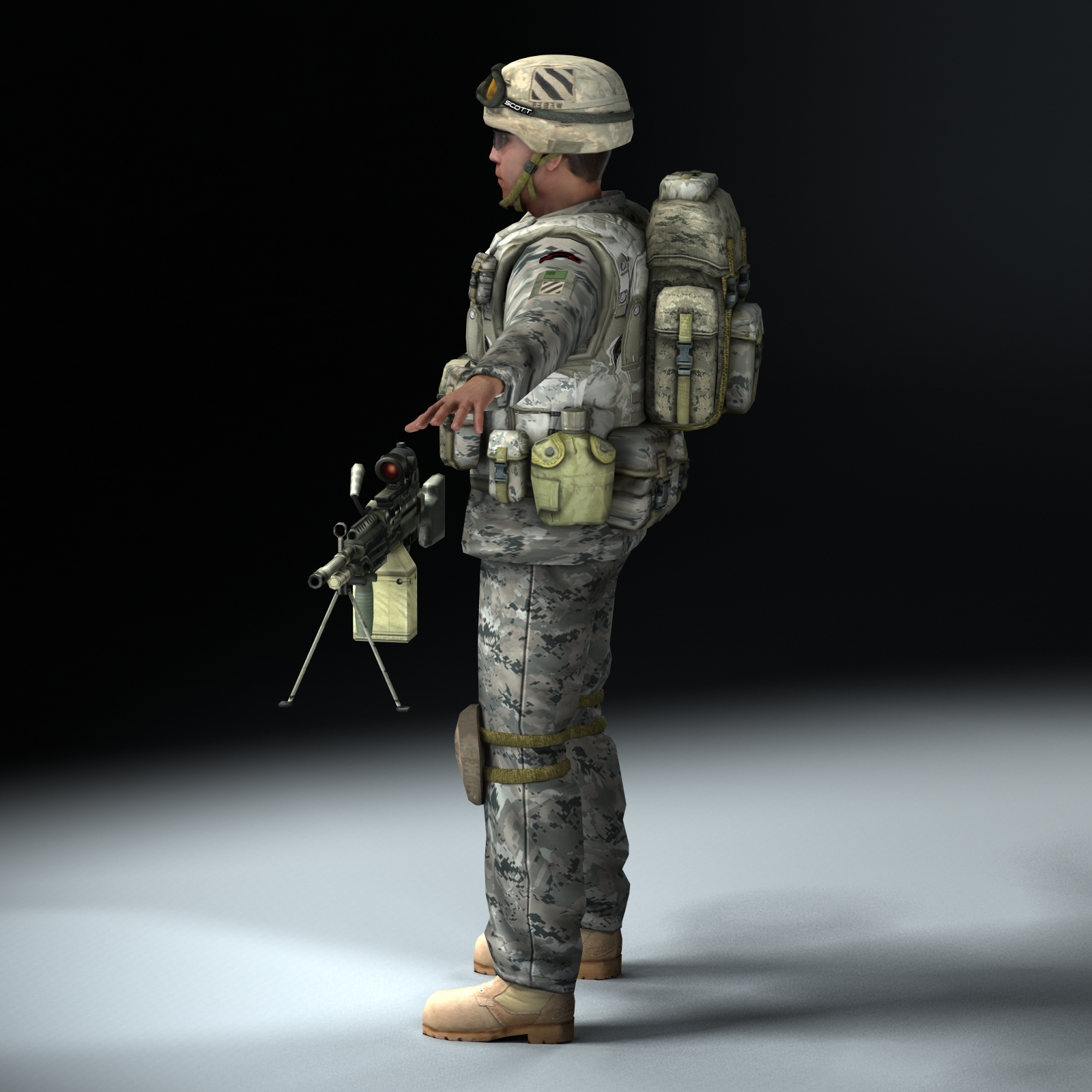 army infantry 3d model