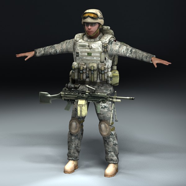 army infantry 3d model