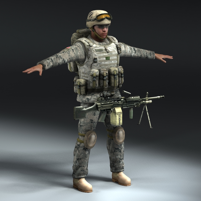 Army Infantry 3d Model