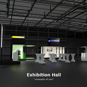 exhibition hall 3d model