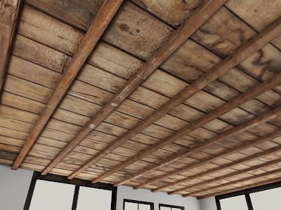 Old Wooden Ceiling 2010 3d Max