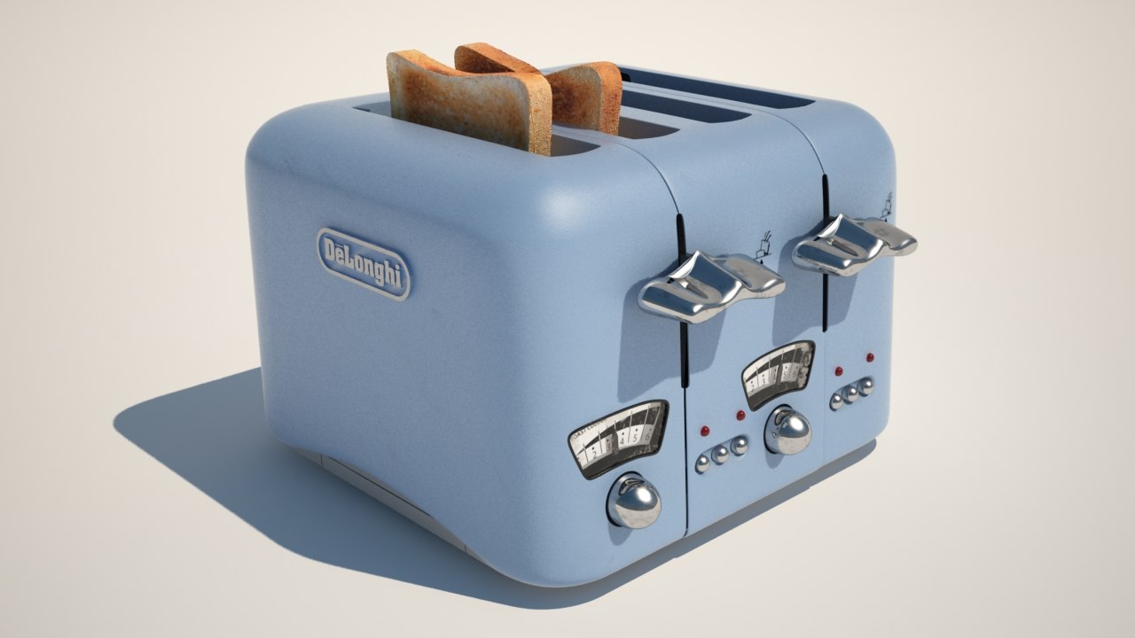 toaster delonghi toast 3d model