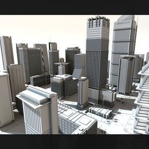 city buildings tower 3d model