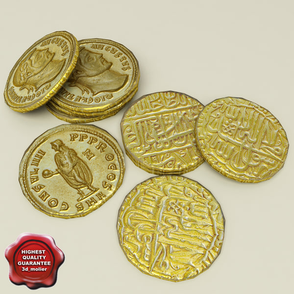 3d gold coins