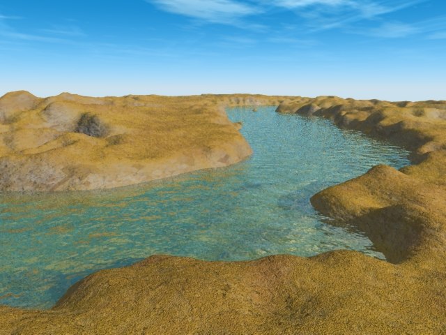 river valley terrain landscape 3d max