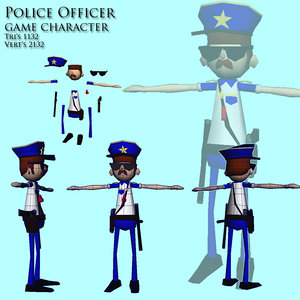 3d model police man