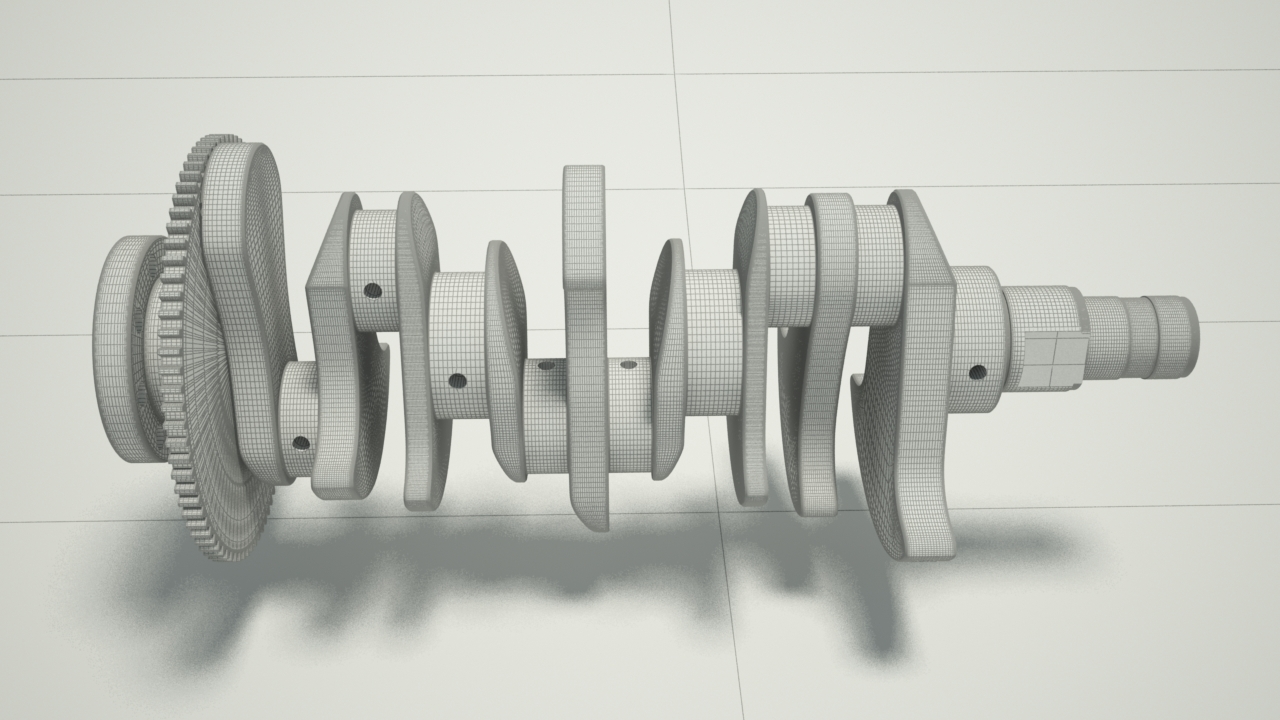crankshaft engine 3d model