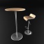 set bar chairs table 3d model