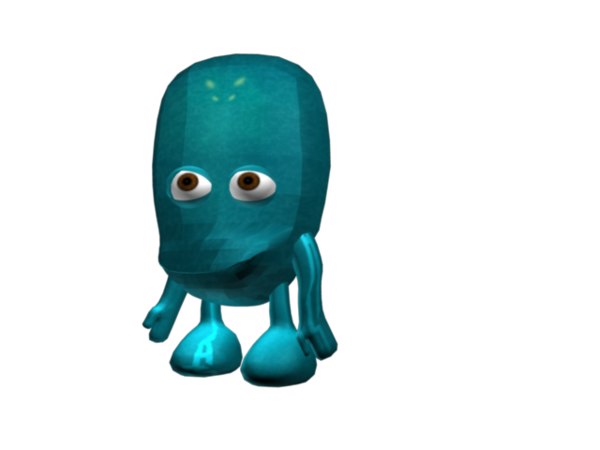 cute baby alien cartoon 3d model