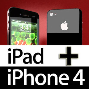 realistic iphone 4 ipad 3d model